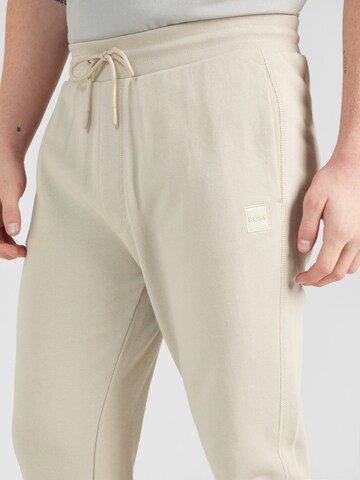 BOSS Tapered Pants 'Sestart' in Beige