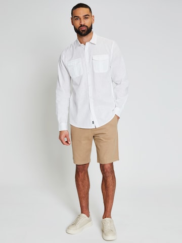 Threadbare Comfort Fit Hemd 'Collins' in Weiß