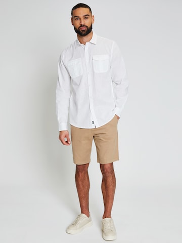 Threadbare Comfort fit Button Up Shirt 'Collins' in White