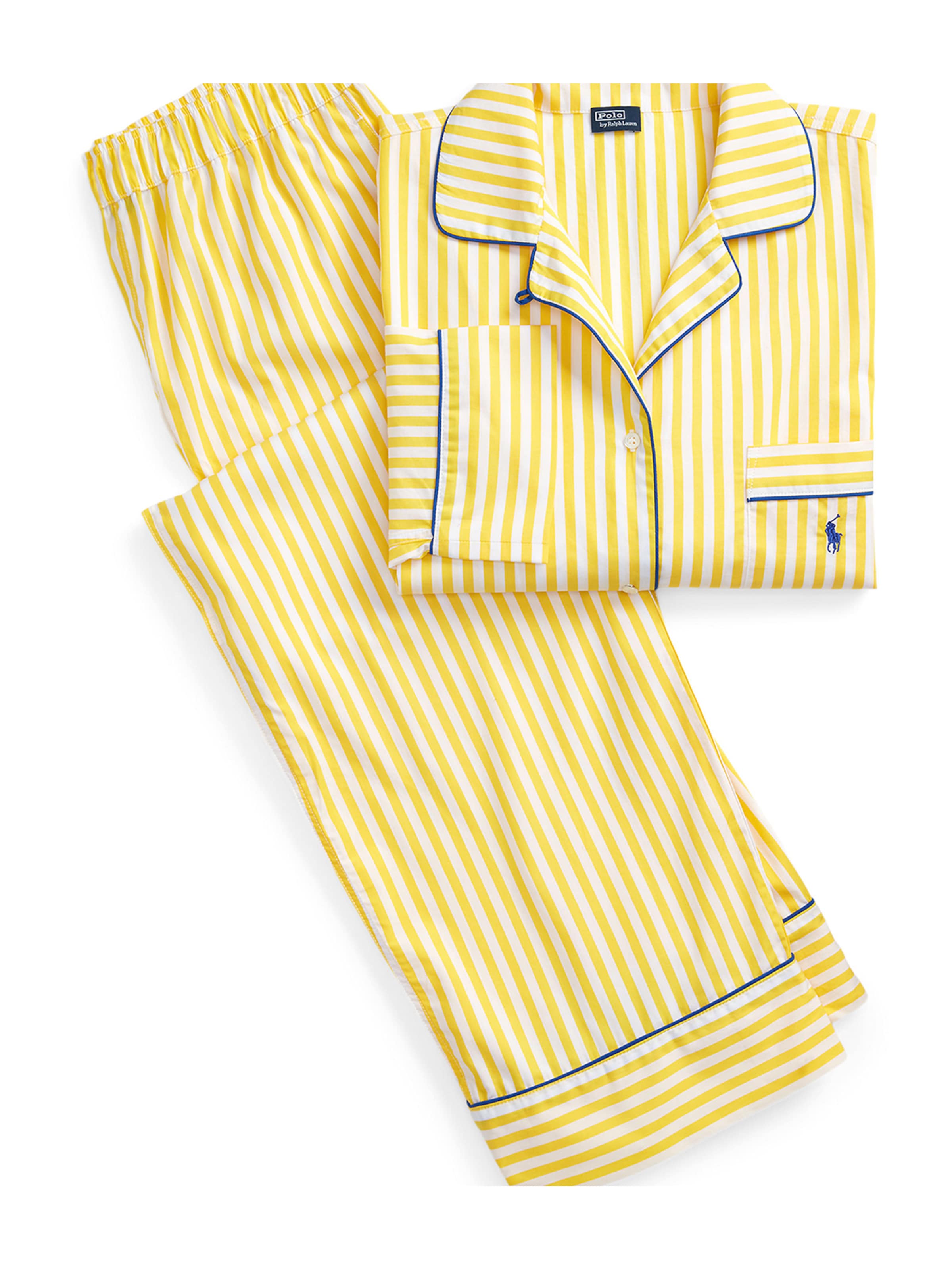 Pyjama ' Madison PJ Set - Shirting Stripes ' Polo Ralph Lauren en jaune : devant