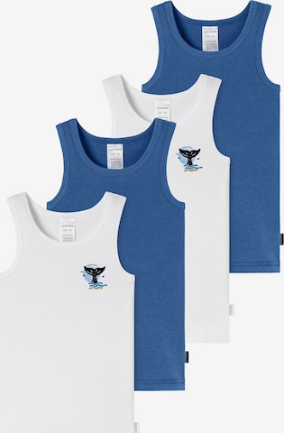 Maillot de corps ' Fine Rib ' SCHIESSER en bleu : devant