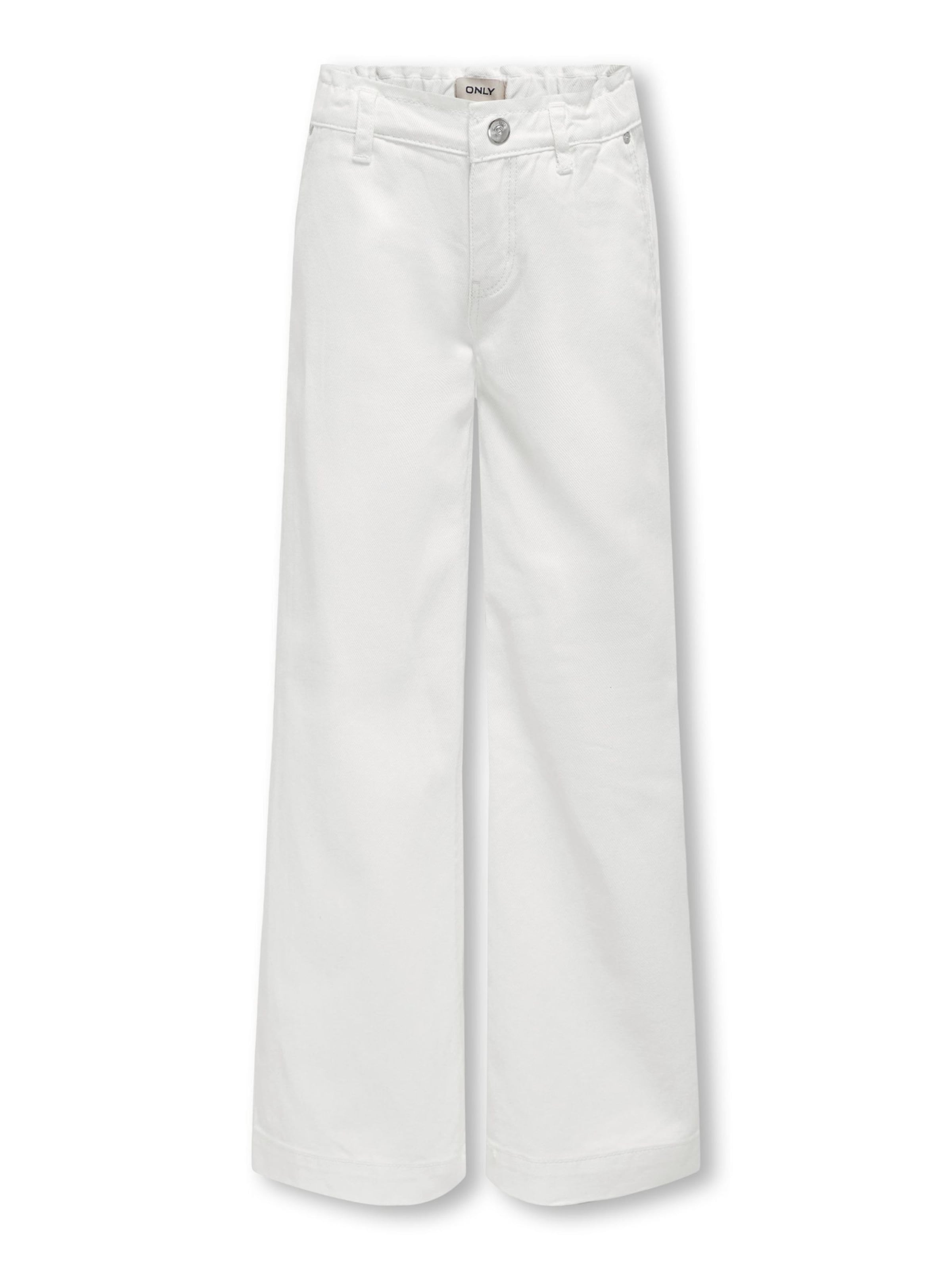 ONLY GIRLS Wide Leg Jeans 'KOGComet' in Weiß: Vorderseite