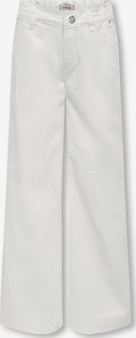 ONLY GIRLS Wide Leg Farkut 'KOGComet' värissä valkoinen: etupuoli