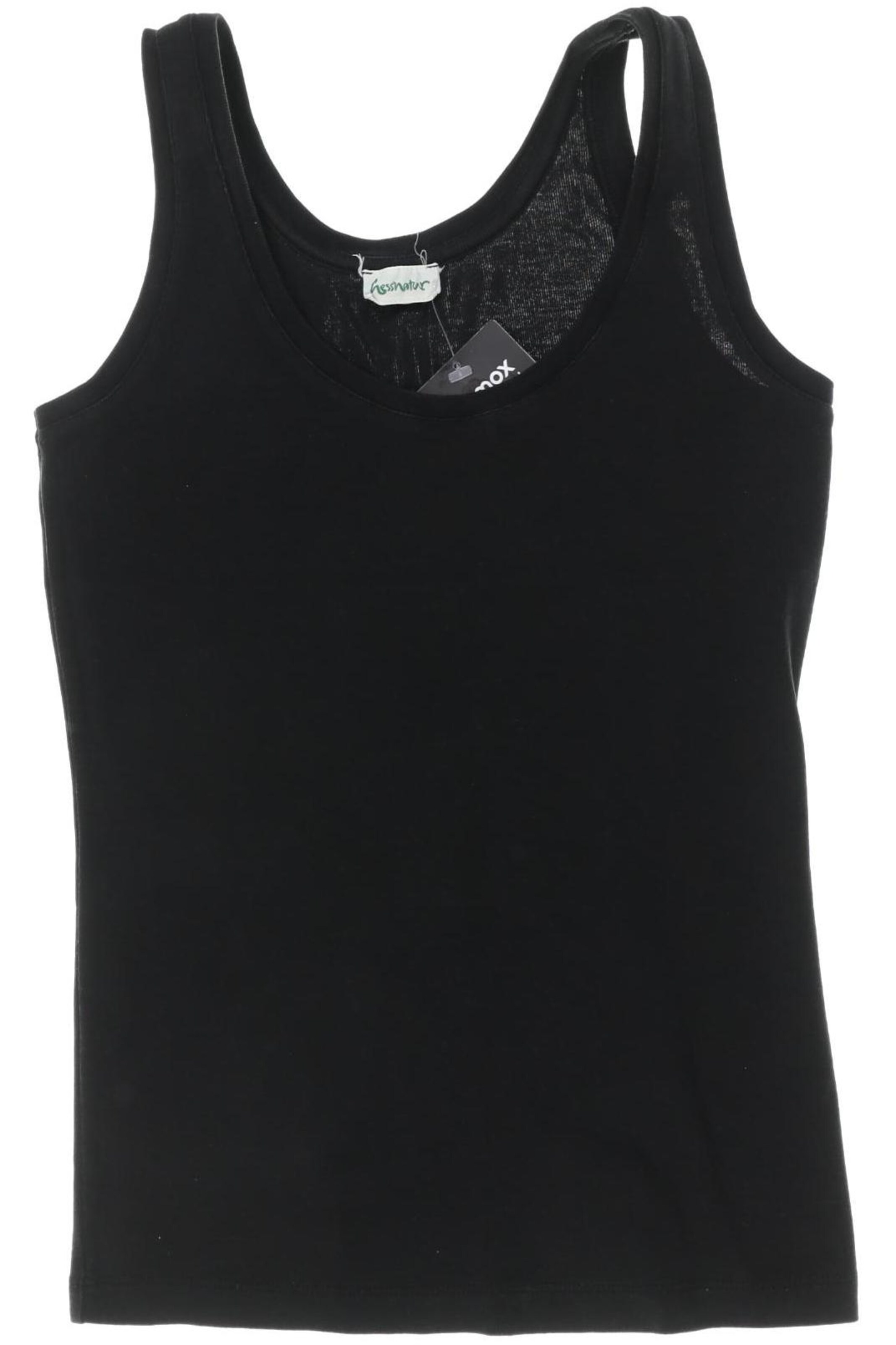hessnatur Top & Shirt in XS in Black: front