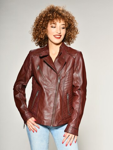 Maze Lederjacke 'Sally' in Rot: Vorderseite
