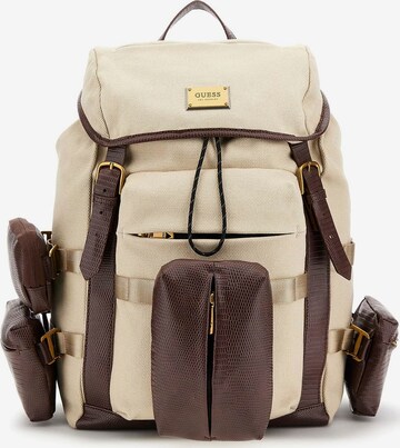 GUESS Backpack ' Roma ' in Beige: front