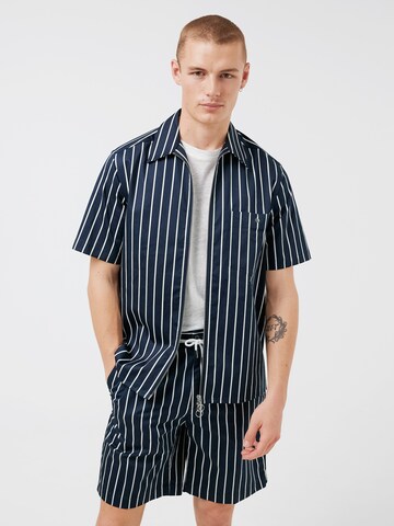 J.Lindeberg Regular Fit Hemd 'Chainy' in Blau: Vorderseite