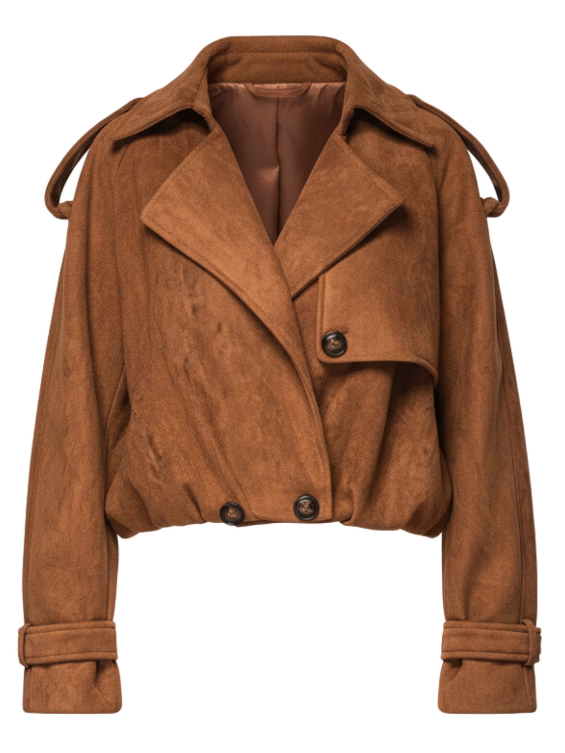 Ombre Tussenjas in Bruin: voorkant