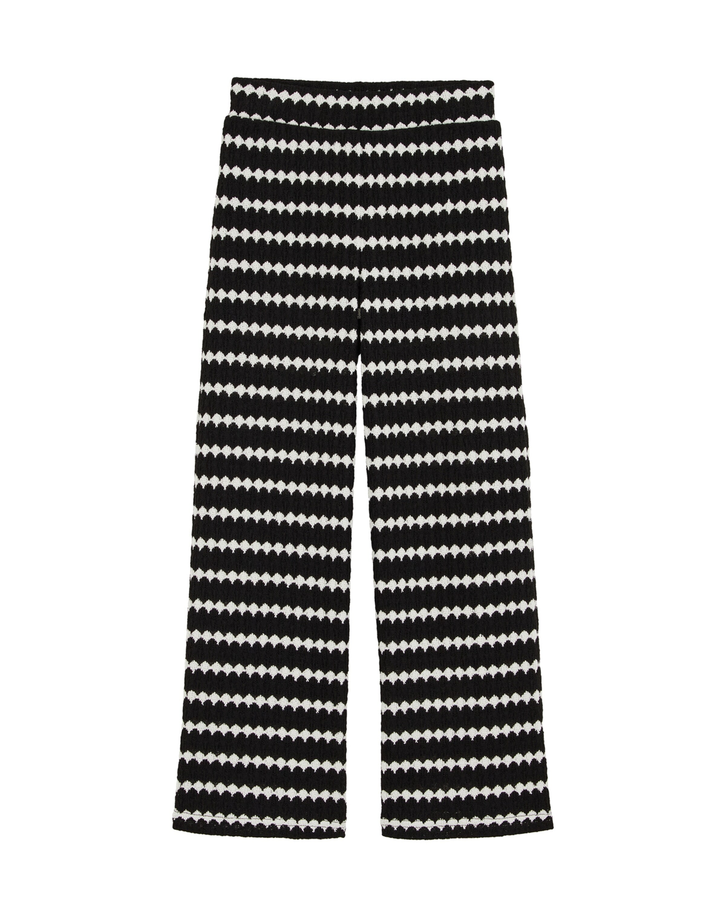 Wide leg Pantaloni de la WE Fashion pe negru: față