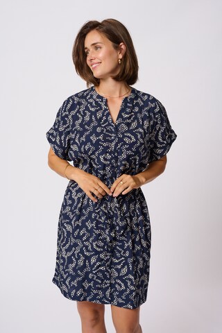 Kaffe Jurk 'Barton' in Blauw: voorkant
