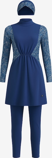 C&City Hijab-Badeanzugkleid in hellblau / dunkelblau / weiß, Produktansicht