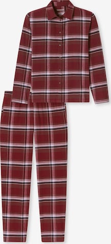 SCHIESSER Pyjama 'Selected Premium Warming' in Rot: Vorderseite
