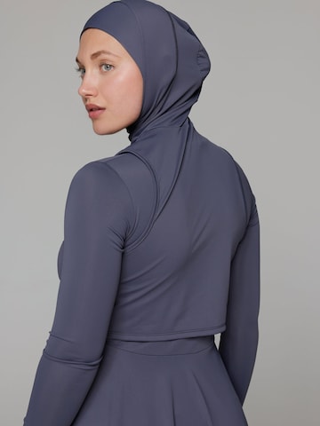 SIYA Swimwear T-Shirt Badeanzug 'Hijab' in Blau