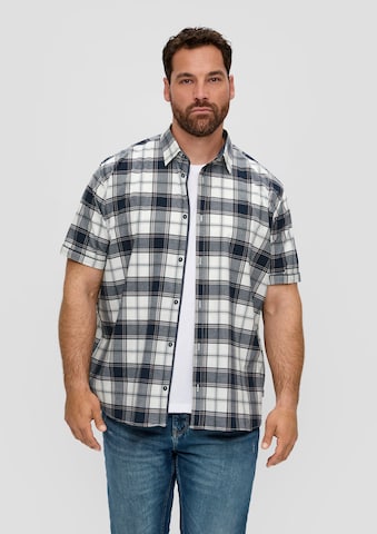 s.Oliver Red Label Big & Tall Slim Fit Hemd in Blau: Vorderseite