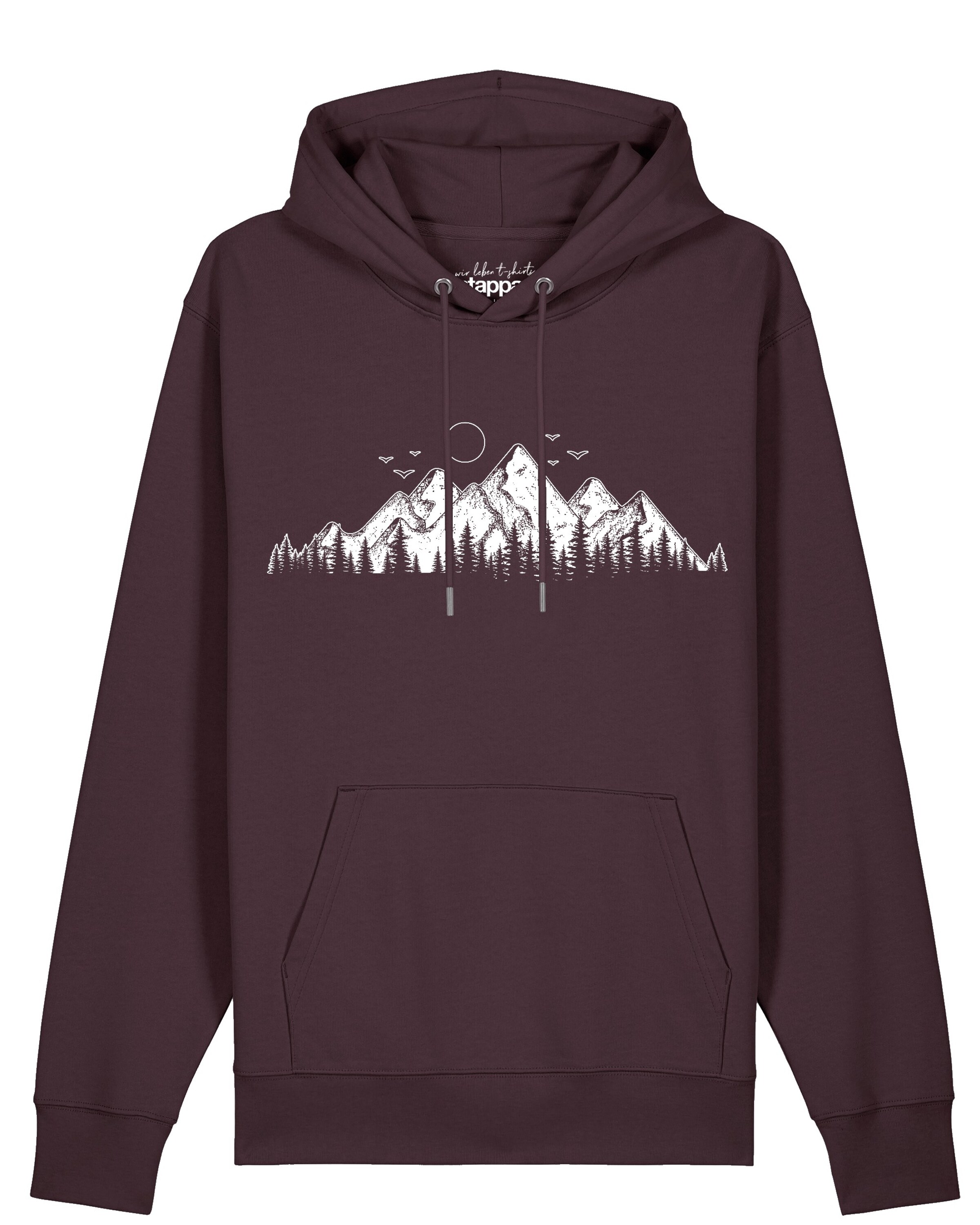 Felpa 'Mountains' di Watapparel in rosso: frontale