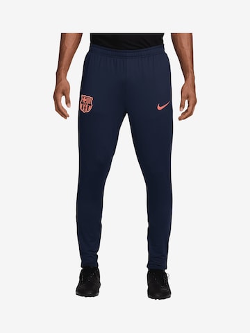 NIKEregular Sportske hlače 'FC Barcelona Strike' - plava boja: prednji dio