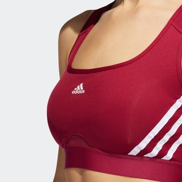 ADIDAS SPORTSWEAR Bustier Sport-BH 'Powerreact' in Rot