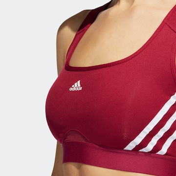 ADIDAS SPORTSWEAR Bustier Sport bh 'Powerreact' in Rood