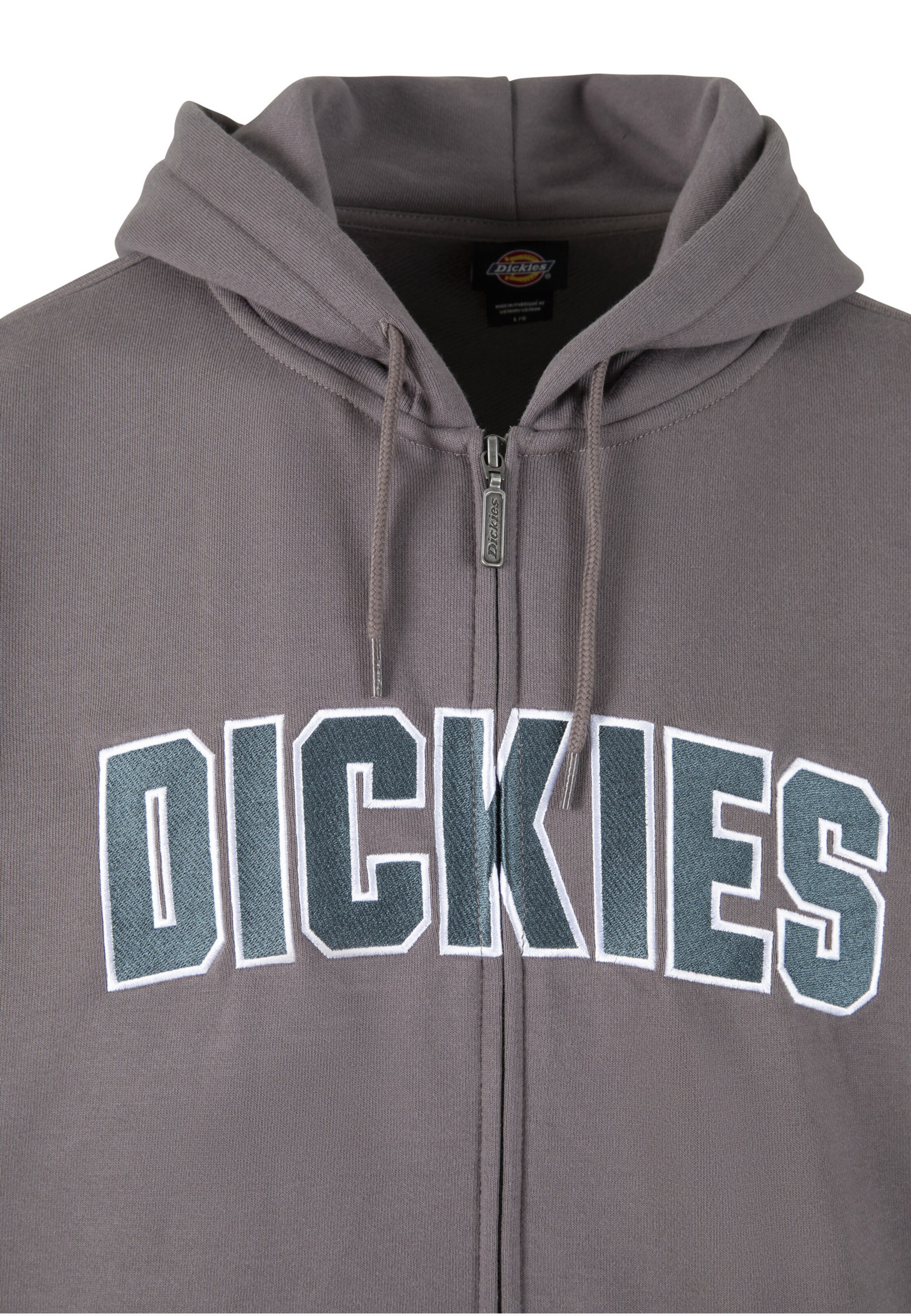 DICKIES Sweat jacket 'Aitkin' in Grey: front