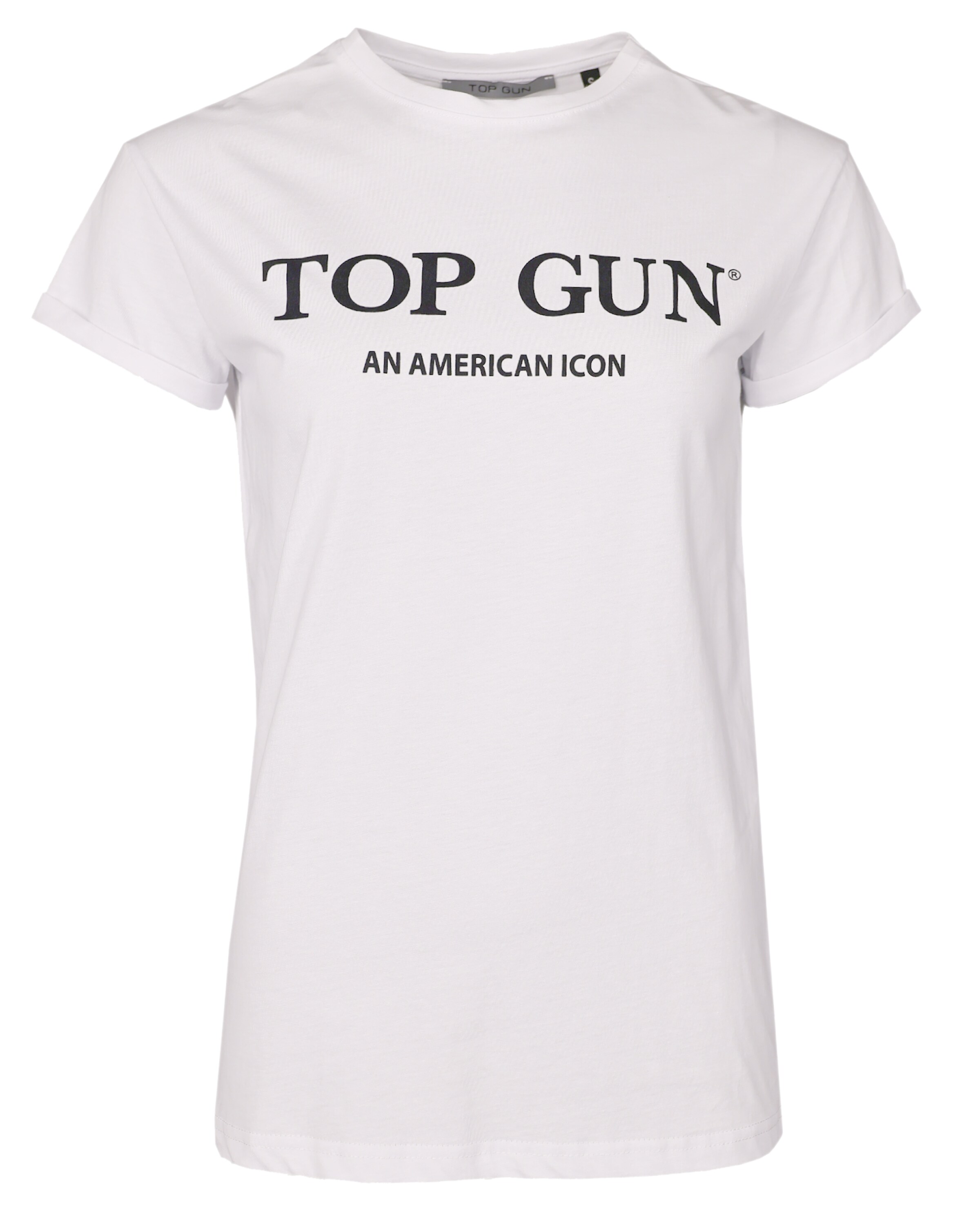 TOP GUN T-Shirt mit Logo TG20214001 ' ' in Weiß: Vorderseite