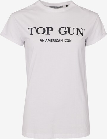 TOP GUN Shirt ' ' in White: front