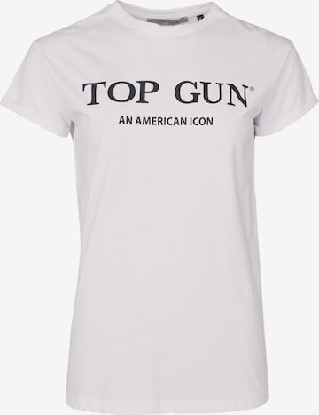 TOP GUN Shirt ' ' in Wit: voorkant