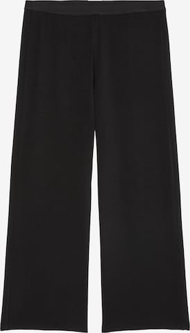 Marc O'Polo Wide leg Broek in Zwart: voorkant