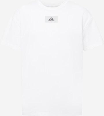 ADIDAS SPORTSWEAR Performance Shirt 'Essentials Feelvivid Drop Shoulder' in White: front