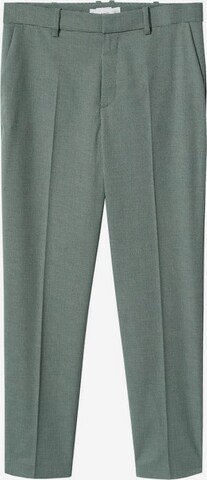 Regular Pantalon à plis 'Borecuad' MANGO en vert : devant