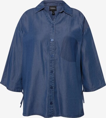 Ulla Popken Blouse in Blauw: voorkant