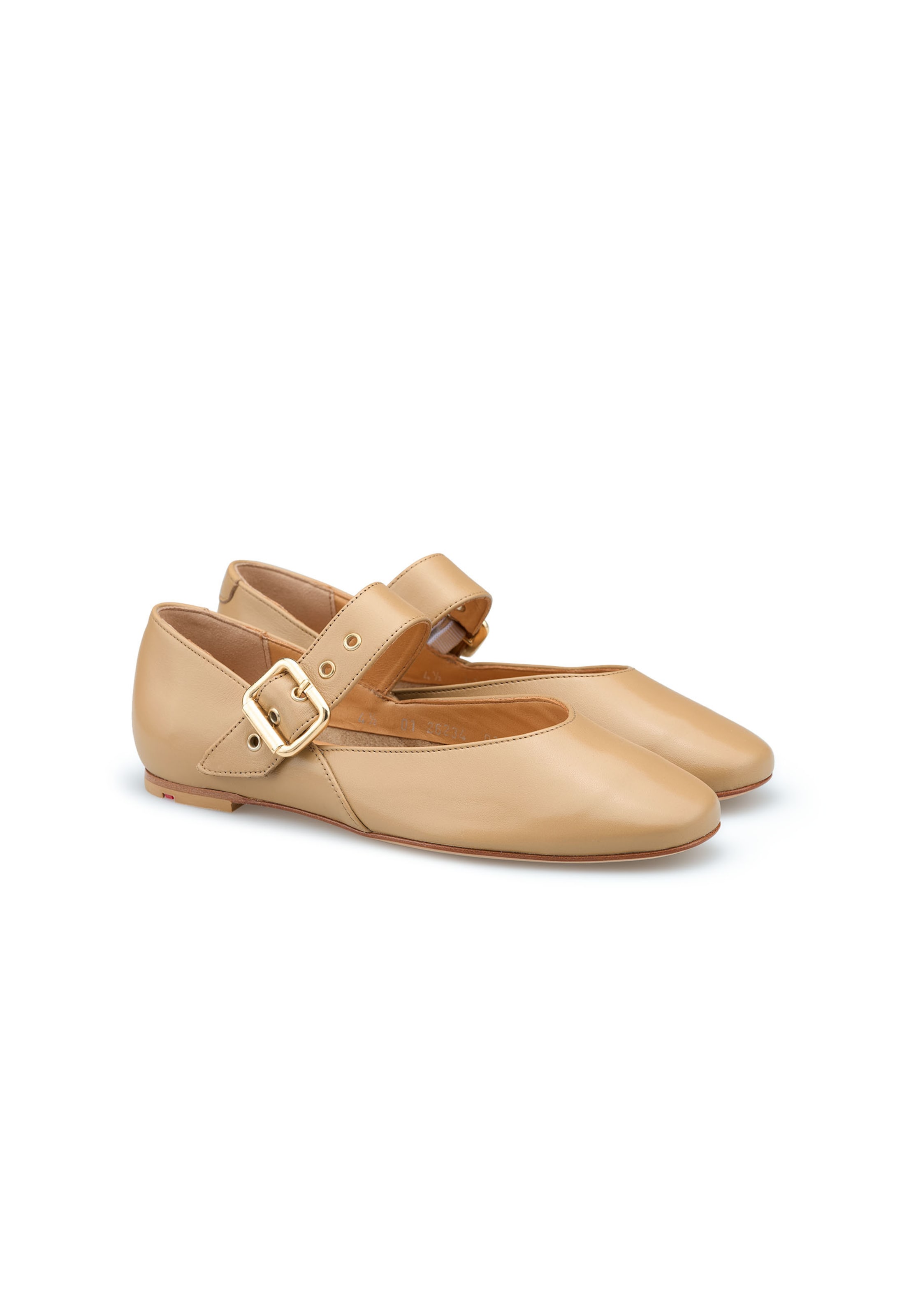LLOYD Ballet Flats with Strap in Beige