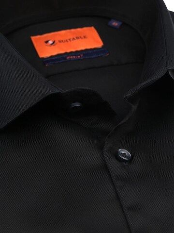 Suitable Slim fit Button Up Shirt in Black