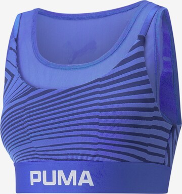 PUMA Bralette Sports Bra in Blue: front