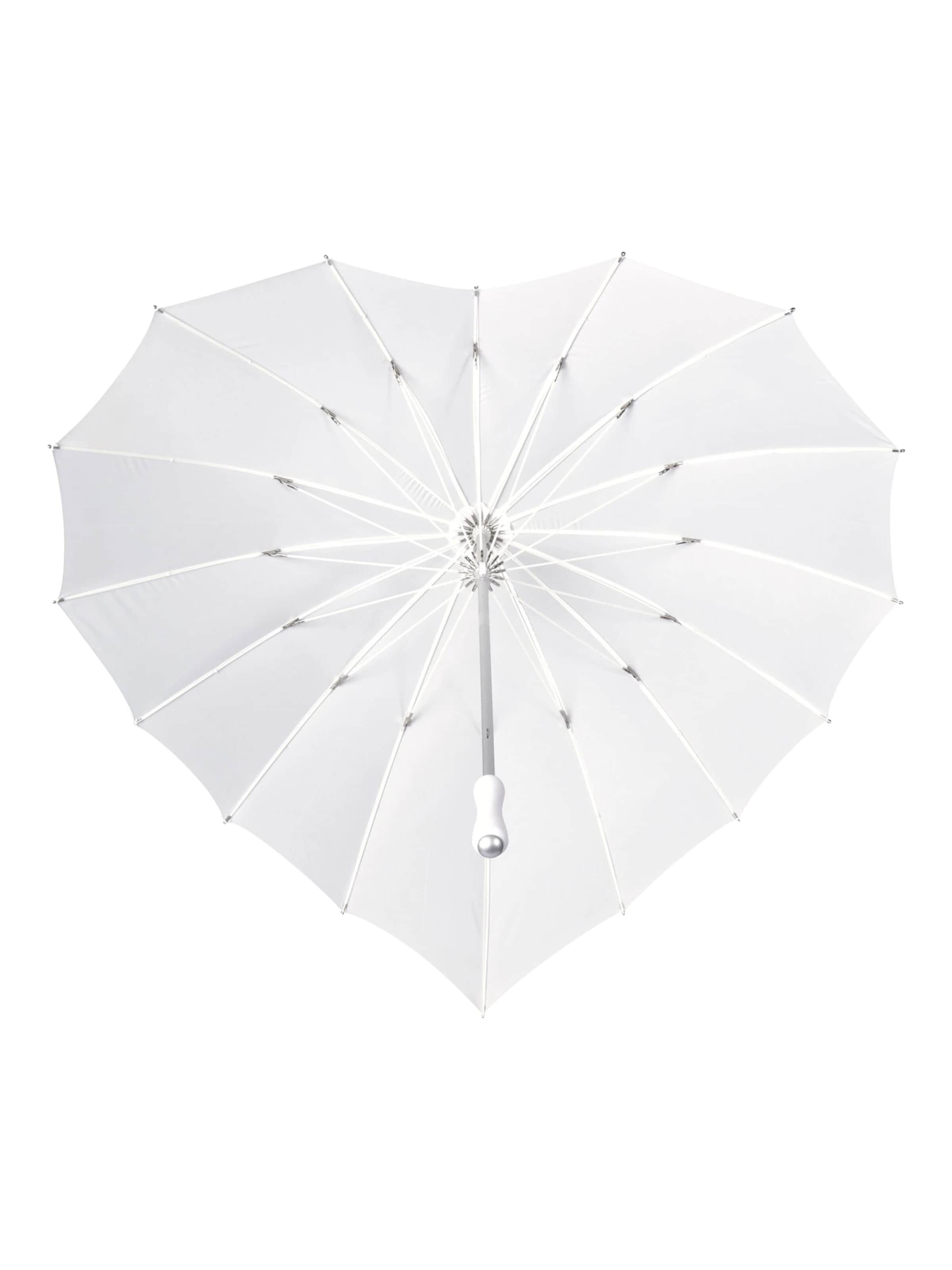 Parapluie 'Falcone Herzform Regenschirm Windproof Weiss' Maxte en blanc