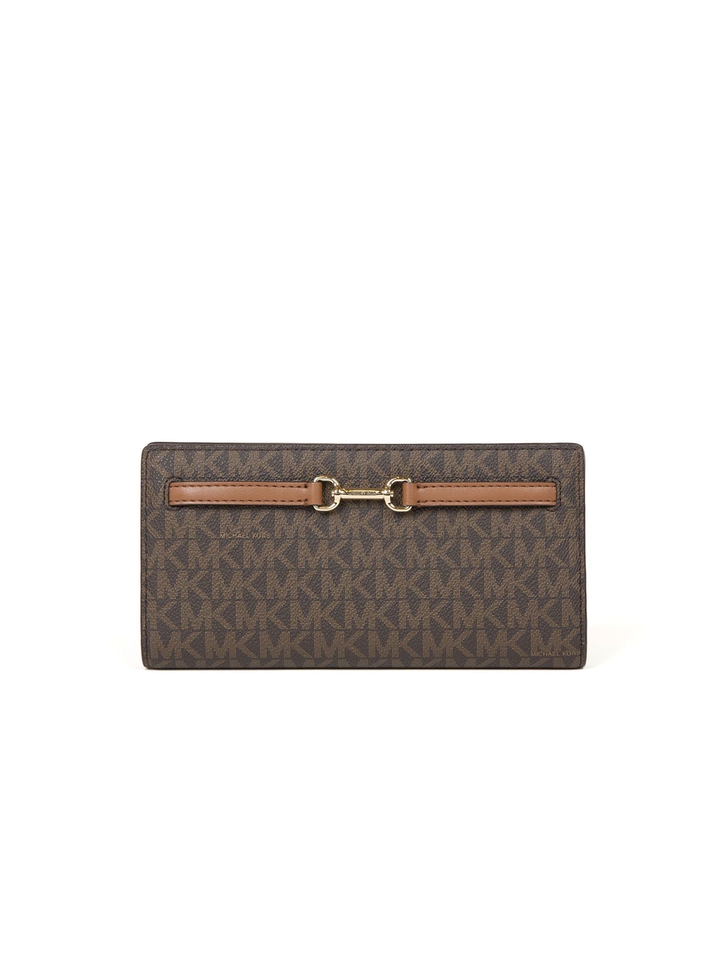 Michael Kors Wallet 'Carson Large Snap Wallet' in Brown: front