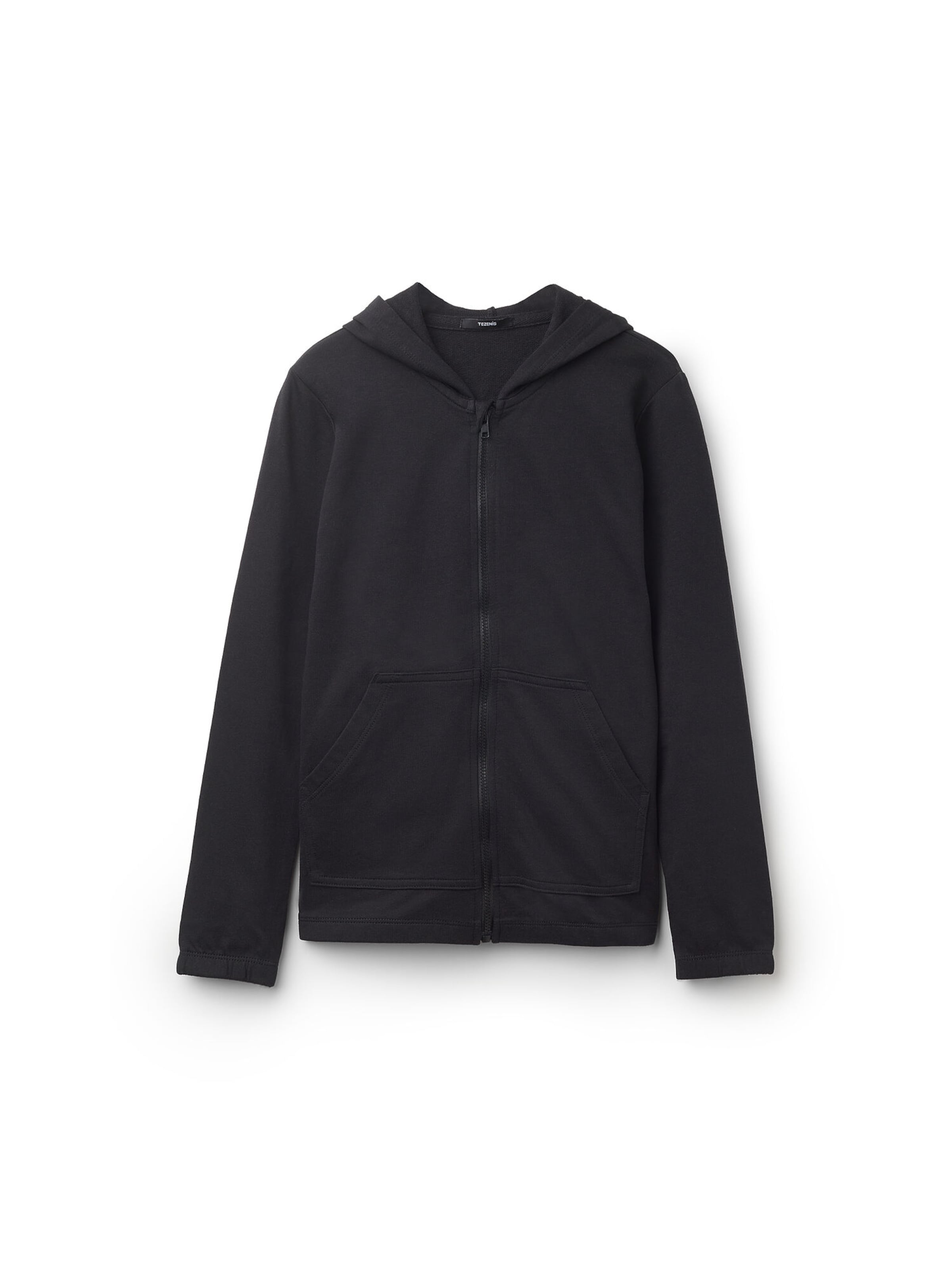 Tezenis Zip-Up Hoodie in Black: front