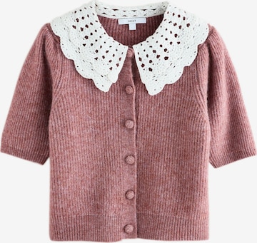 Geacă tricotată de la Next pe roz: față