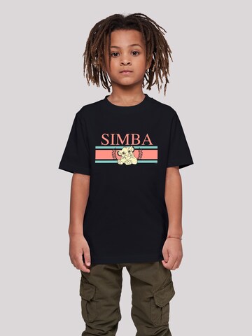 T-Shirt 'Disney König der Löwen Simba' F4NT4STIC en noir : devant