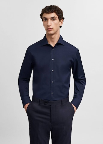 MANGO MAN Regular fit Button Up Shirt 'Emeritol' in Blue: front