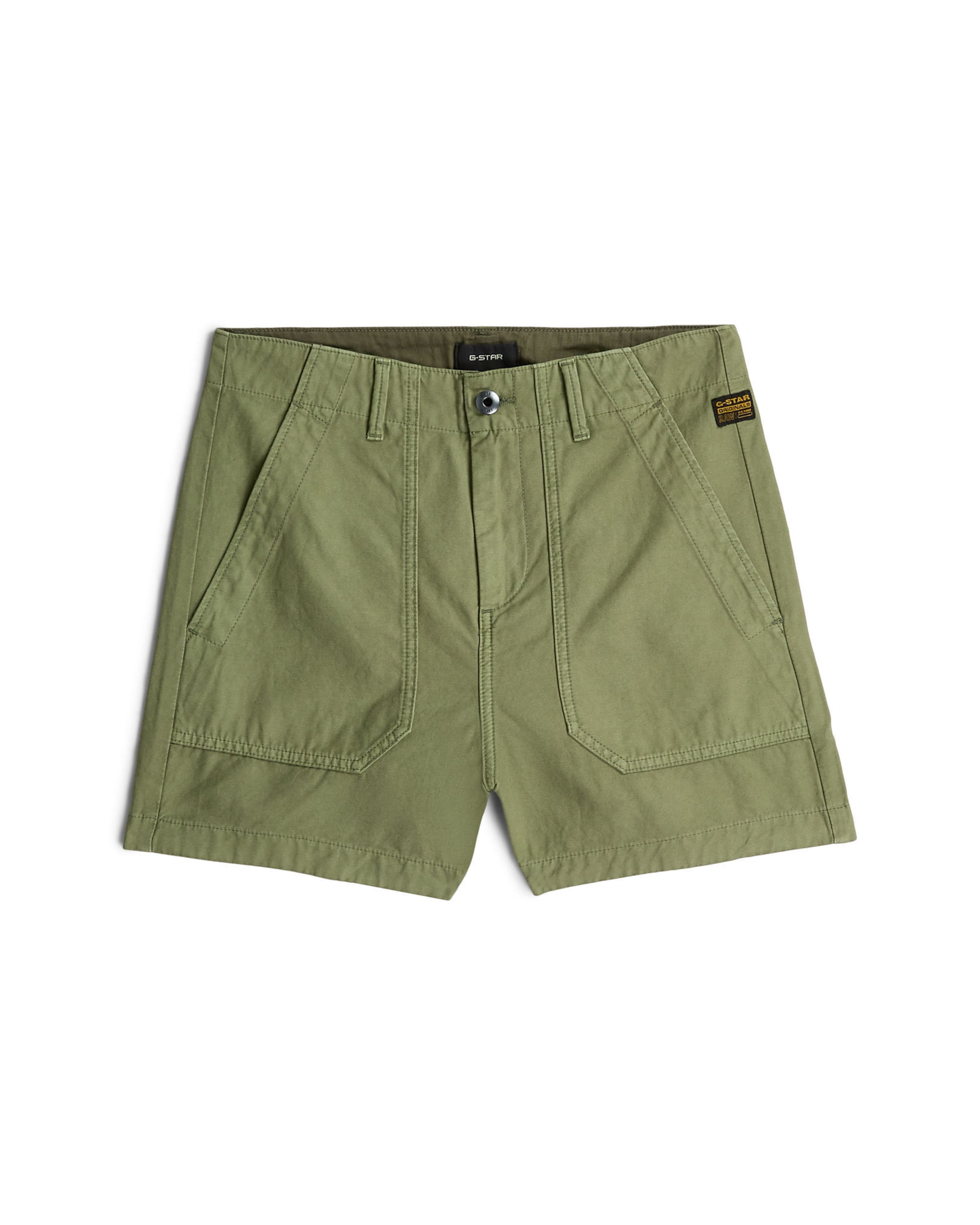 G-STAR Regular Broek 'Fatigue Shorts' in Groen: voorkant