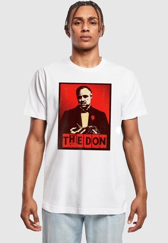 Merchcode Shirt 'Godfather The Don' in Wit: voorkant