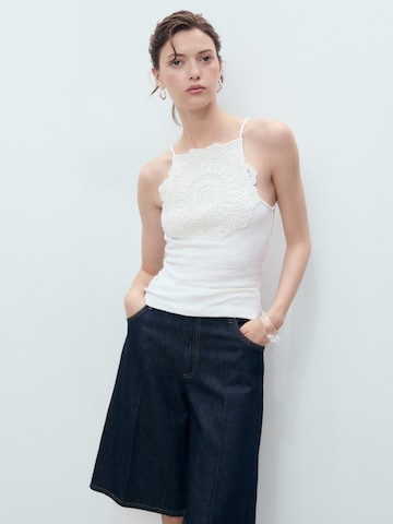 MANGO Top 'KATE' in White: front
