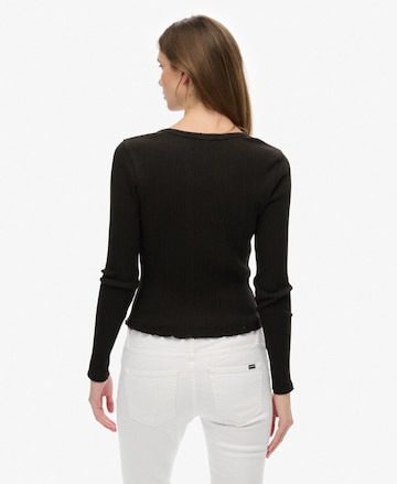 Superdry Gebreid vest in Zwart