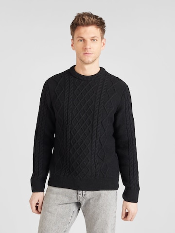 Pulover de la River Island pe negru: față