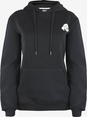 Guggen Mountain Sweatshirt 'Kapuzenpullover HW08 Fleece Hoodie' in Zwart: voorkant