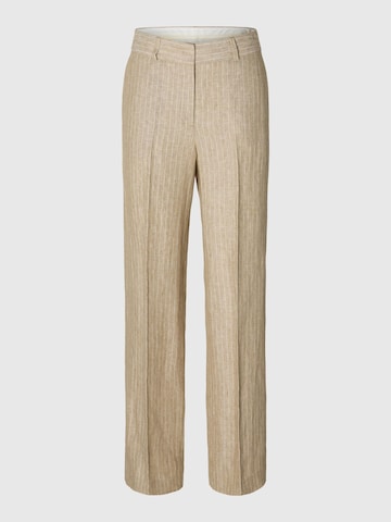 SELECTED Wide Leg Hose in Beige: Vorderseite