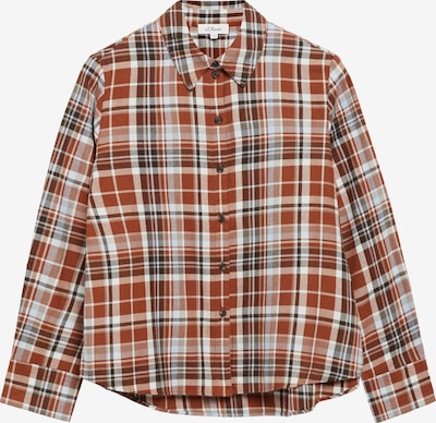 s.Oliver Bluse in XXS in rostbraun / hellbraun / dunkelbraun / weiß, Produktansicht
