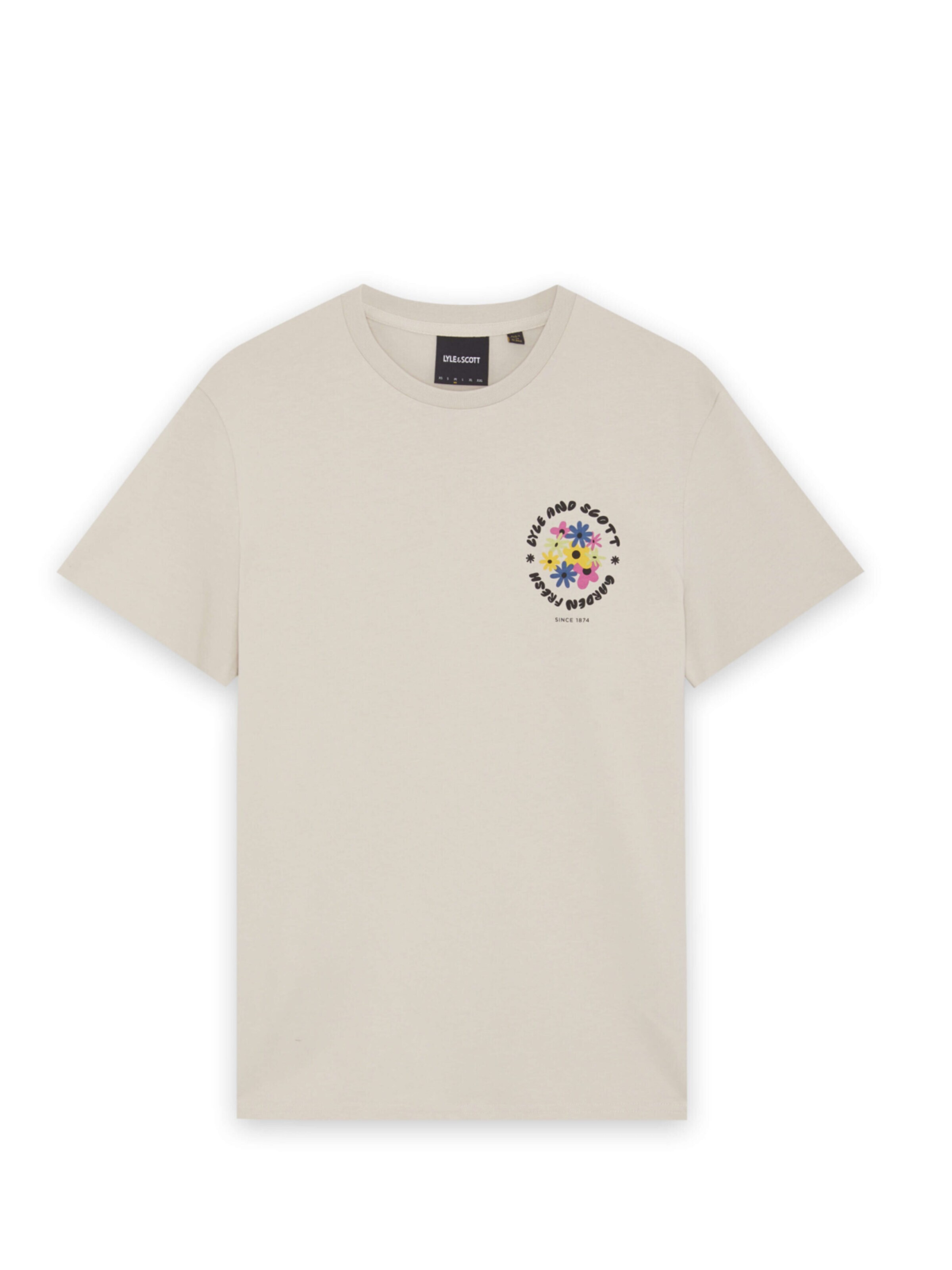 Lyle & Scott Shirt 'Lyle & Scott - Heren t-shirt' in Beige: voorkant
