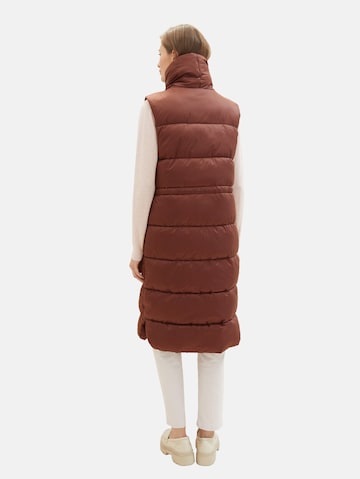 Gilet TOM TAILOR en marron