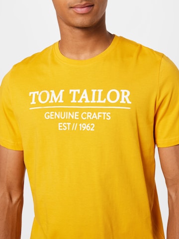 TOM TAILOR Regular fit Тениска в жълто